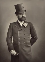 George Robert Sims, journalist and playwright, portrait photograph